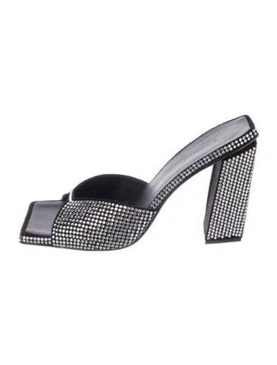 Pre-owned Gia/rhw Crystal Patterned Slides In Multi