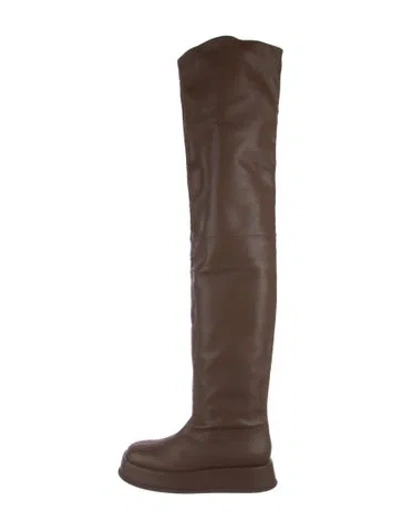 Pre-owned Gia/rhw Leather Boots In Brown