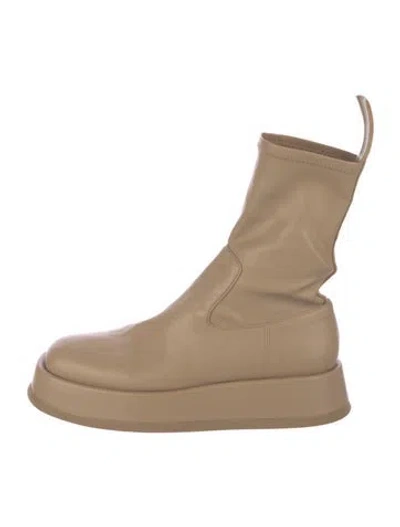 Pre-owned Gia/rhw Leather Boots In Neutral