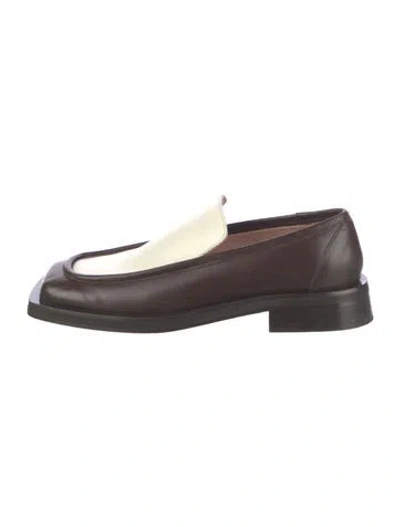 Pre-owned Gia/rhw Leather Loafers In Brown