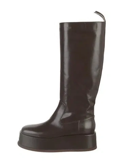 Pre-owned Gia/rhw Leather Riding Boots In Brown