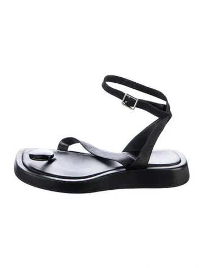 Pre-owned Gia/rhw Leather Sandals In Black