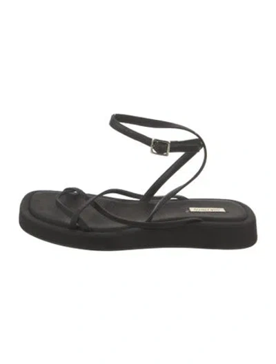 Pre-owned Gia/rhw Leather Sandals In Black