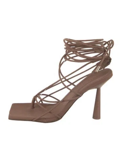 Pre-owned Gia/rhw Leather Sandals In Brown