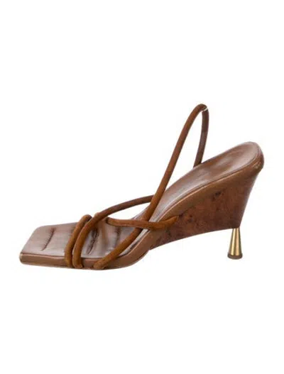 Pre-owned Gia/rhw Leather Sandals In Brown