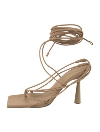 Pre-owned Gia/rhw Leather Sandals In Neutral