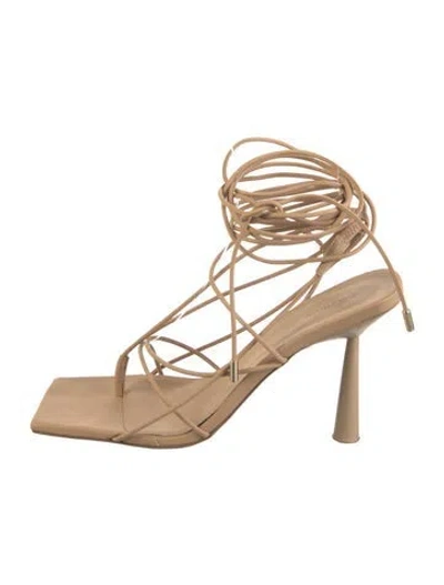 Pre-owned Gia/rhw Leather Sandals In Neutral