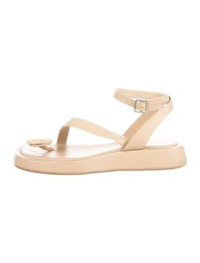 Pre-owned Gia/rhw Leather Sandals In Neutrals