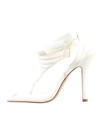 Pre-owned Gia/rhw Leather Sandals In Neutrals/white