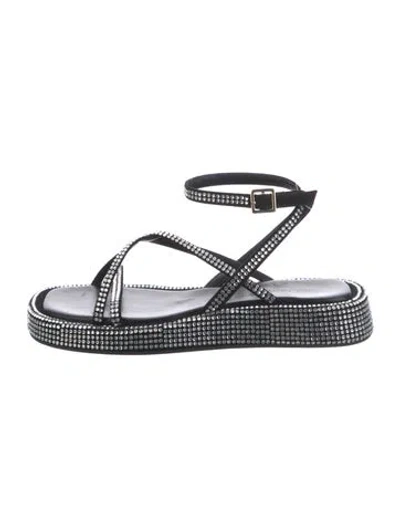 Pre-owned Gia/rhw Leather Sandals In Silver