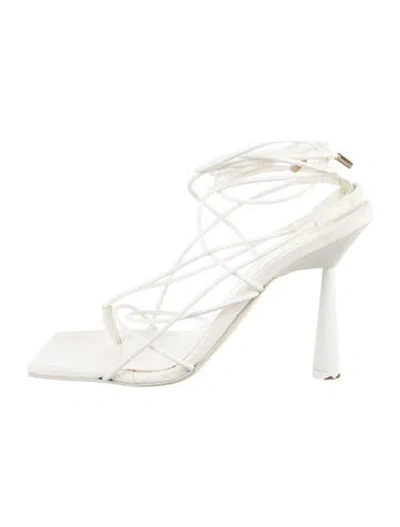 Pre-owned Gia/rhw Leather Sandals In White