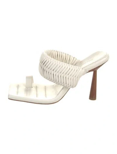 Pre-owned Gia/rhw Leather Slides In White