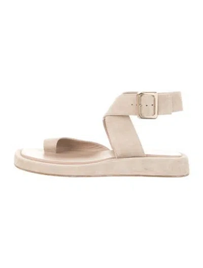 Pre-owned Gia/rhw Suede Sandals In Neutrals