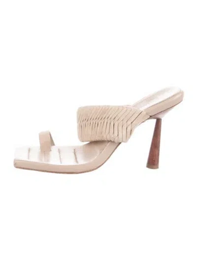 Pre-owned Gia/rhw Suede Sandals In Neutrals