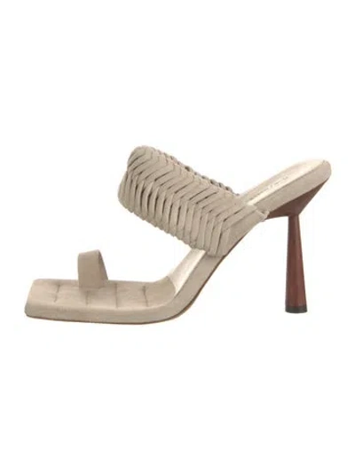Pre-owned Gia/rhw Suede Sandals In Neutrals
