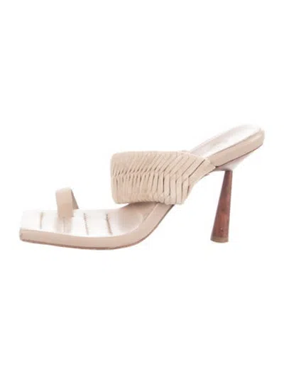 Pre-owned Gia/rhw Suede Sandals In Neutrals