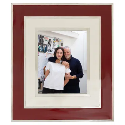 Pre-owned Giberto Venezia Tatti Picture Frame By , Cobalt Bronze With Enamel In Blue