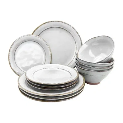 Gibson 12-pc. Stoneware Dinnerware Set In White