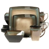Gibson 16 Piece Dinnerware Set, Service For 4 In Tan