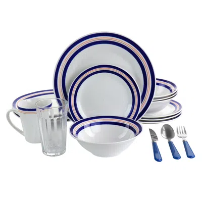 Gibson 32 Piece Ceramic Dinnerware Set In White