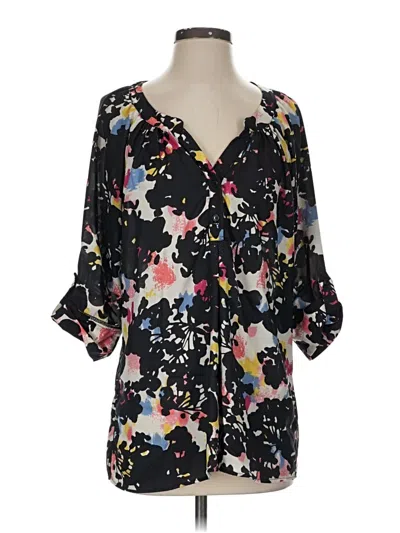 Pre-owned Gibson 3/4 Sleeve Blouse In Black