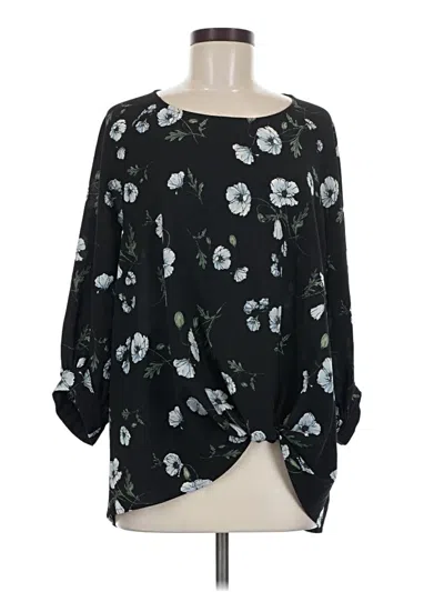 Pre-owned Gibson 3/4 Sleeve Blouse In Black