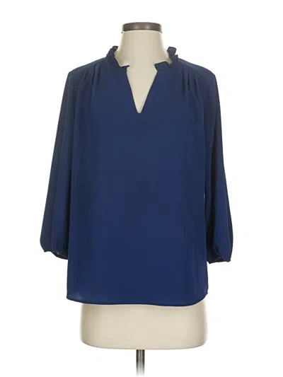 Pre-owned Gibson 3/4 Sleeve Blouse In Blue