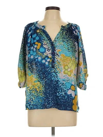 Pre-owned Gibson 3/4 Sleeve Blouse In Blue