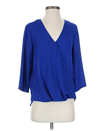 Gibson 3/4 Sleeve Blouse In Blue