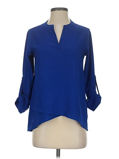 Pre-owned Gibson 3/4 Sleeve Blouse In Blue
