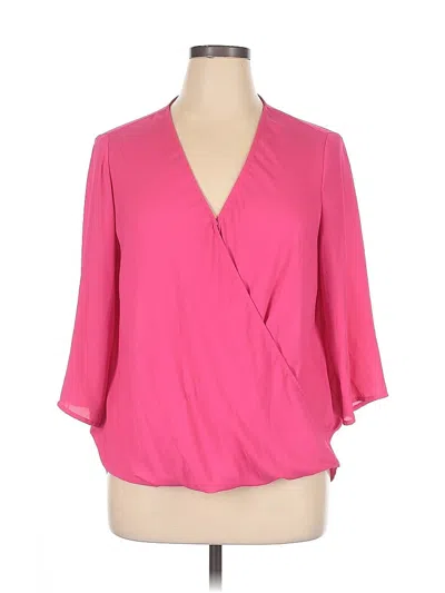Pre-owned Gibson 3/4 Sleeve Blouse In Pink
