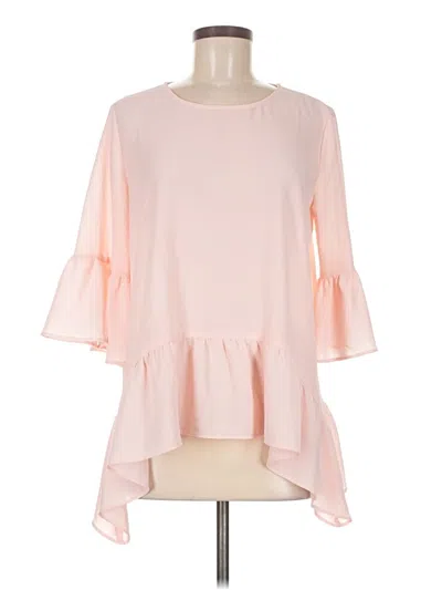 Pre-owned Gibson 3/4 Sleeve Blouse In Pink