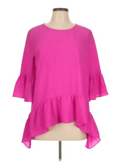 Pre-owned Gibson 3/4 Sleeve Blouse In Pink