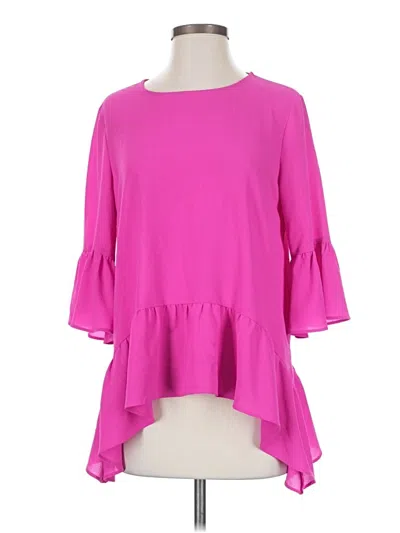 Pre-owned Gibson 3/4 Sleeve Blouse In Pink