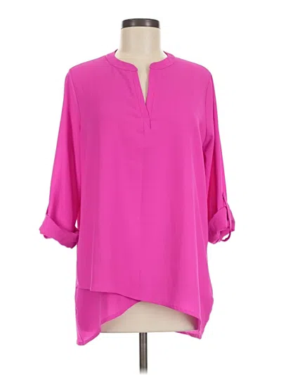 Pre-owned Gibson 3/4 Sleeve Blouse In Pink