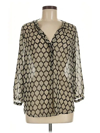 Pre-owned Gibson 3/4 Sleeve Blouse In Silver