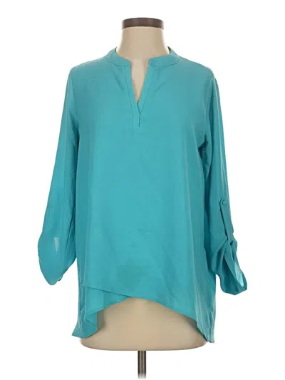 Pre-owned Gibson 3/4 Sleeve Blouse In Teal