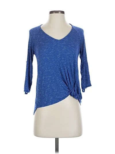 Pre-owned Gibson 3/4 Sleeve T-shirt In Blue