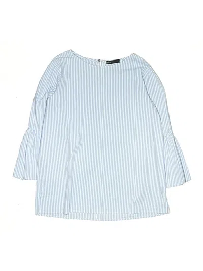 Pre-owned Gibson 3/4 Sleeve Top Blue Boatneck Tops
