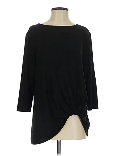 Pre-owned Gibson 3/4 Sleeve T-shirt In Black