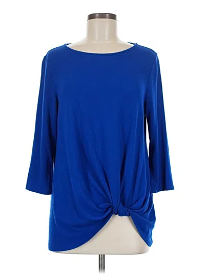 Pre-owned Gibson 3/4 Sleeve T-shirt In Blue