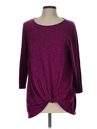 Pre-owned Gibson 3/4 Sleeve T-shirt In Purple