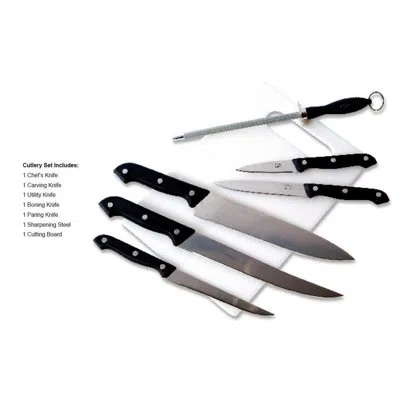 Gibson 7 Piece Assorted Knife Set In Black