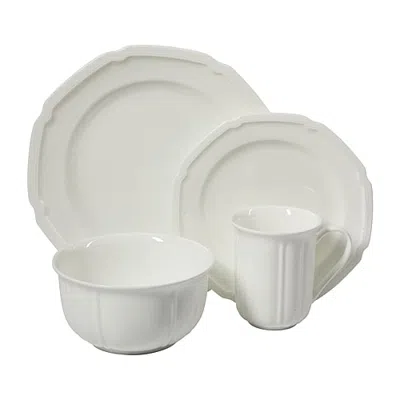 Gibson Bavaria 16-pc. Bone China Dinnerware Set In White