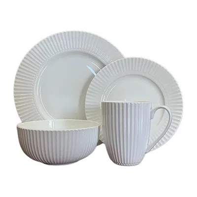 Gibson Beam 16-pc. Bone China Dinnerware Set In White