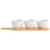Gibson Ceramic Chips And Dip Platter In White