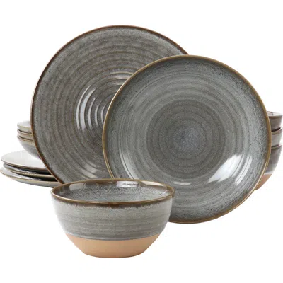 GIBSON ELITE GIBSON ELITE 12 PIECE DREAMWEAVER ROUND EARTHENWARE DINNERWARE SET