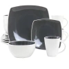 Gibson Elite 16 Piece Stoneware Dinnerware Set In Gray