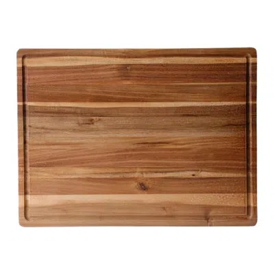 Gibson Elite Akron Mill Acacia Wood Cutting Board With Juice Groove In Brown