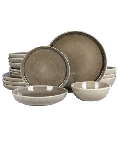 Gibson Elite Berea 16 Pc. Dinnerware Set, Service For 4 In Brown